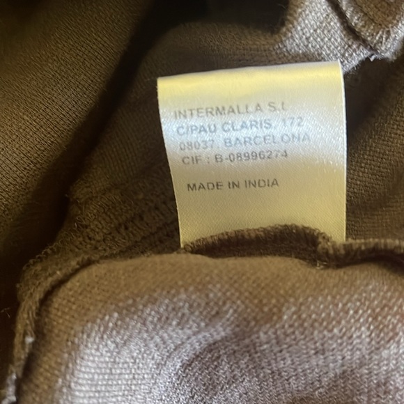 Nice Things sz 12 (EU44) brown crop peplum top with embroidery and pintucks - Picture 7 of 11